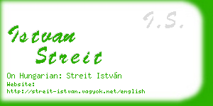 istvan streit business card